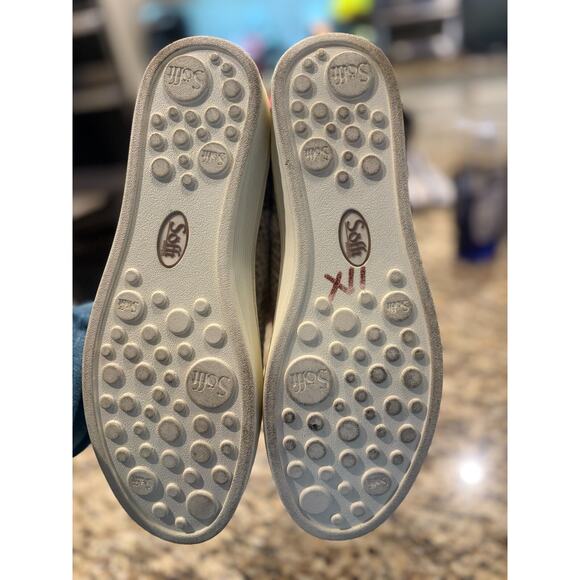 Sofft Womens Slip On Sneakers Size 8.5 Gray Snake Print Leather Platform Comfort - Picture 8 of 8